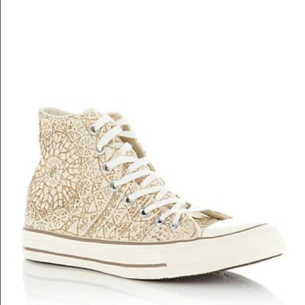 RARE gold snowflake converse
